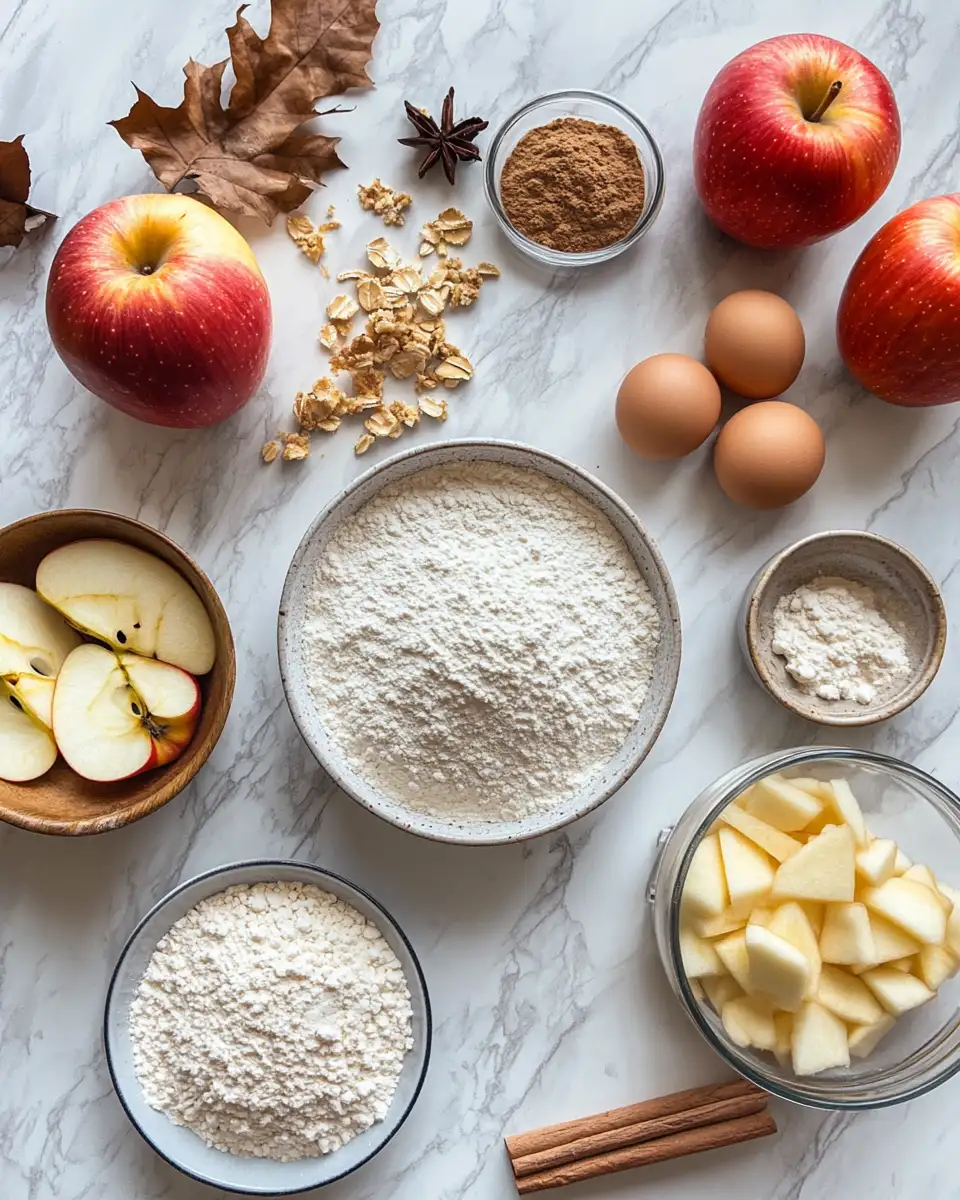Ingredients for Apple Cinnamon Muffins Delight: A Cozy Autumn Treat