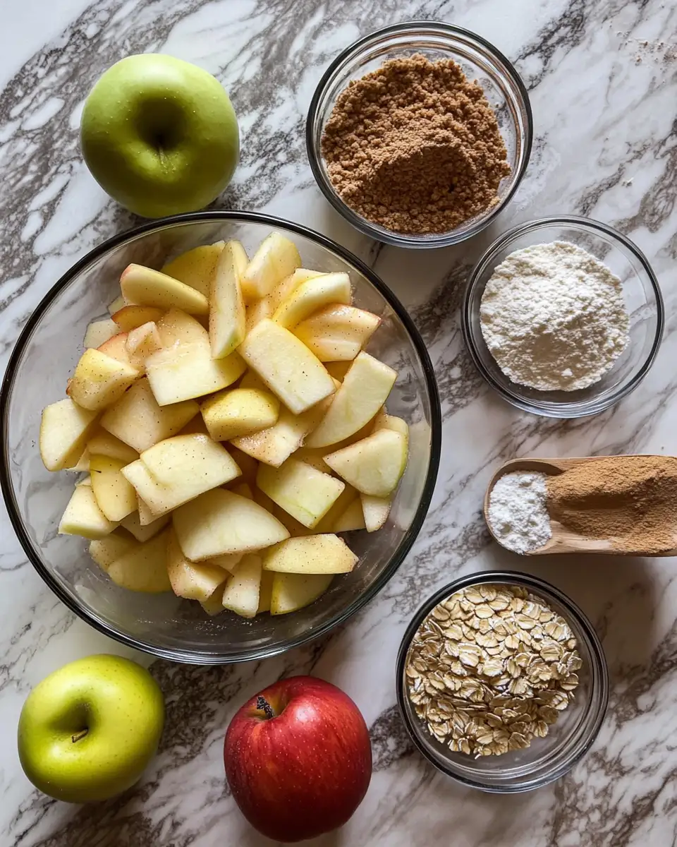 Ingredients for Irresistible Apple Crisp: Your Go-To Comfort Dessert