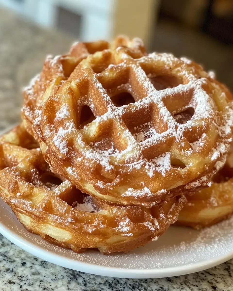 Final dish - Crispy Delight: Discover the Magic of Apple Fritter Waffle Donuts
