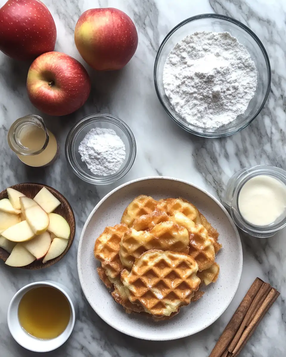 Ingredients for Crispy Delight: Discover the Magic of Apple Fritter Waffle Donuts