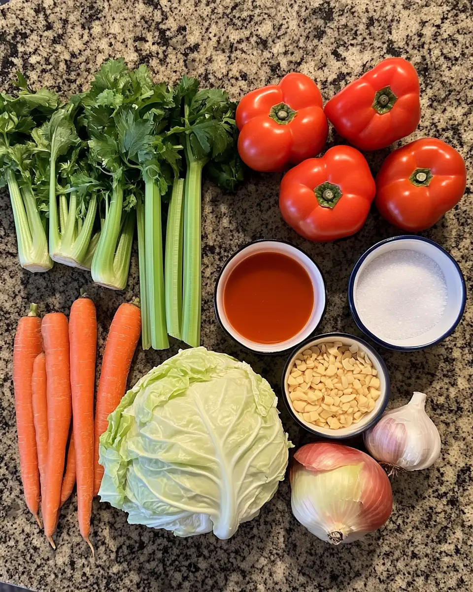 Ingredients for Slim Down Deliciously with the Best Cabbage Fat Burning Soup Recipe