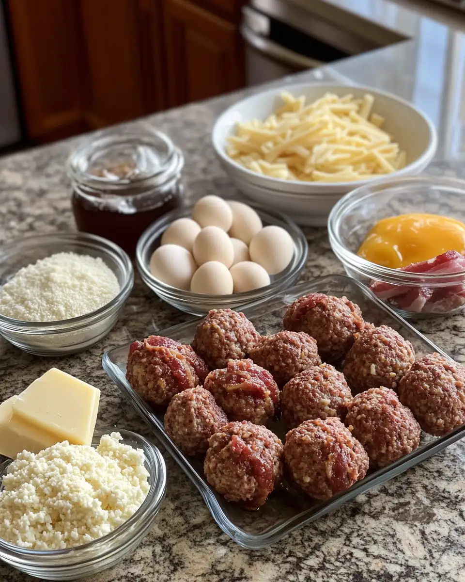 Ingredients for Bourbon Bacon Cheeseburger Meatballs: A Flavor Explosion in Every Bite