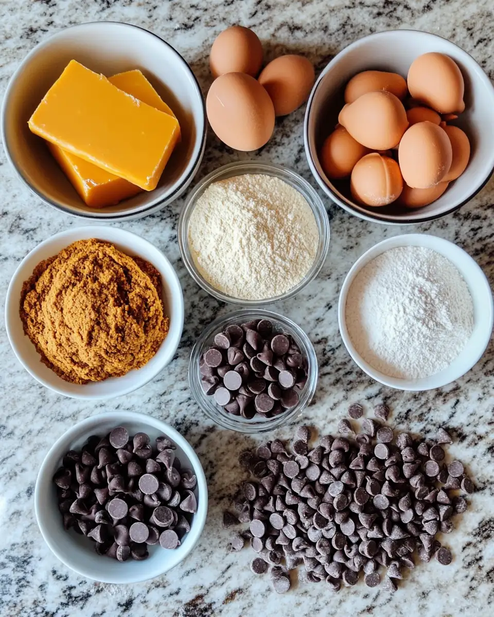 Ingredients for Decadent Delights: Brown Butter Pumpkin Chocolate Chip Cookies