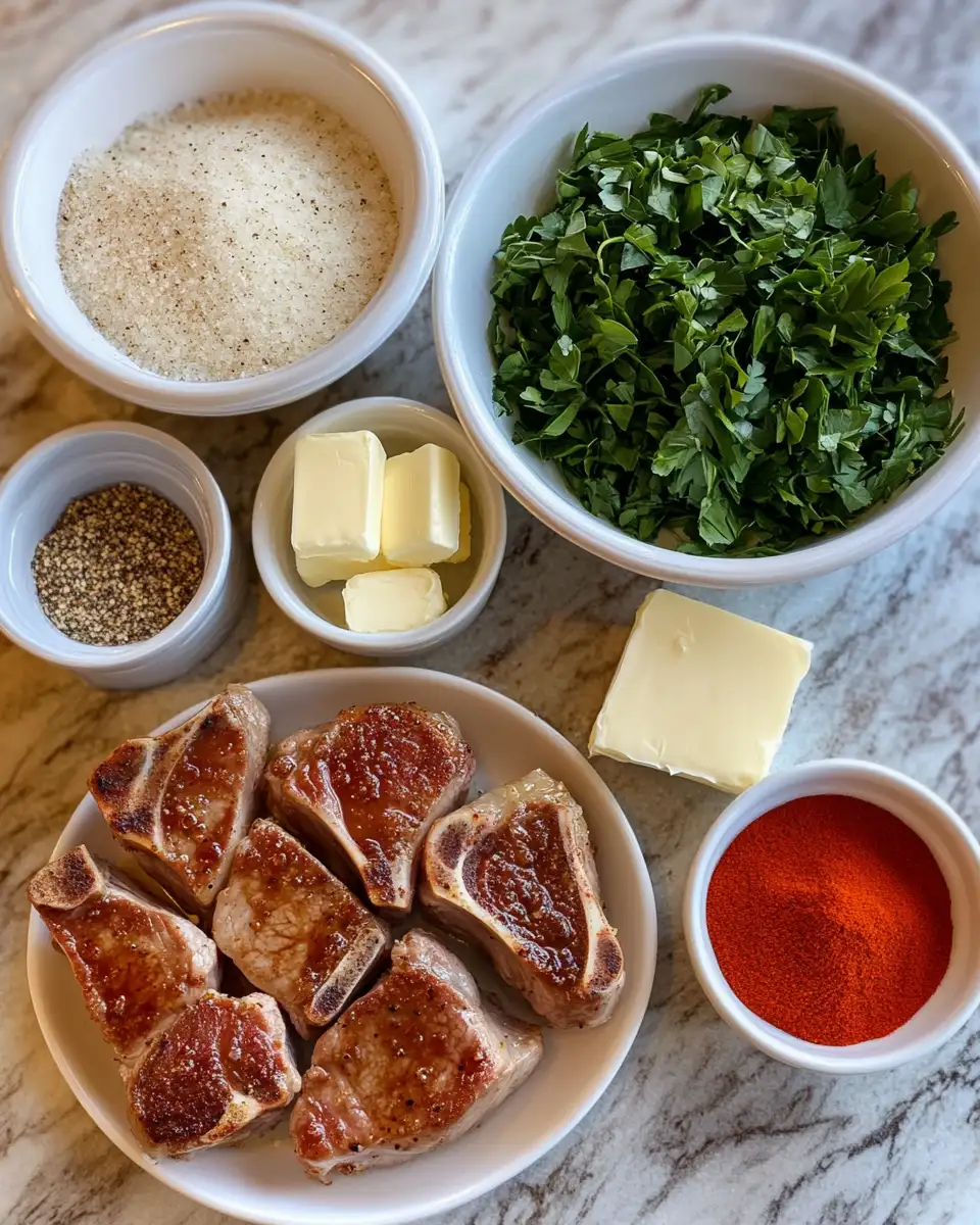 Ingredients for Sizzling Brown Sugar Garlic Pork Chops That Will Melt in Your Mouth