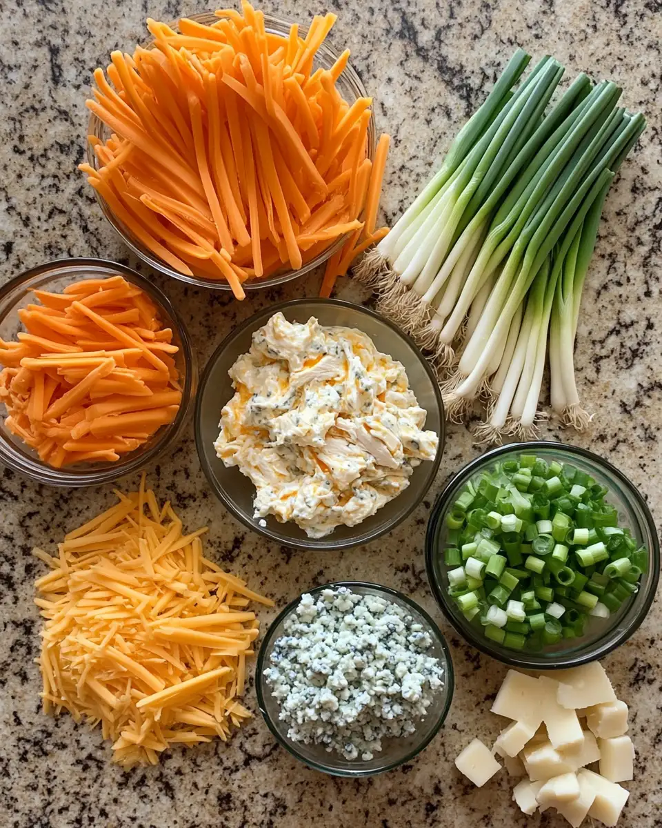 Ingredients for Buffalo Chicken Dip Delight: The Ultimate Game Day Snack