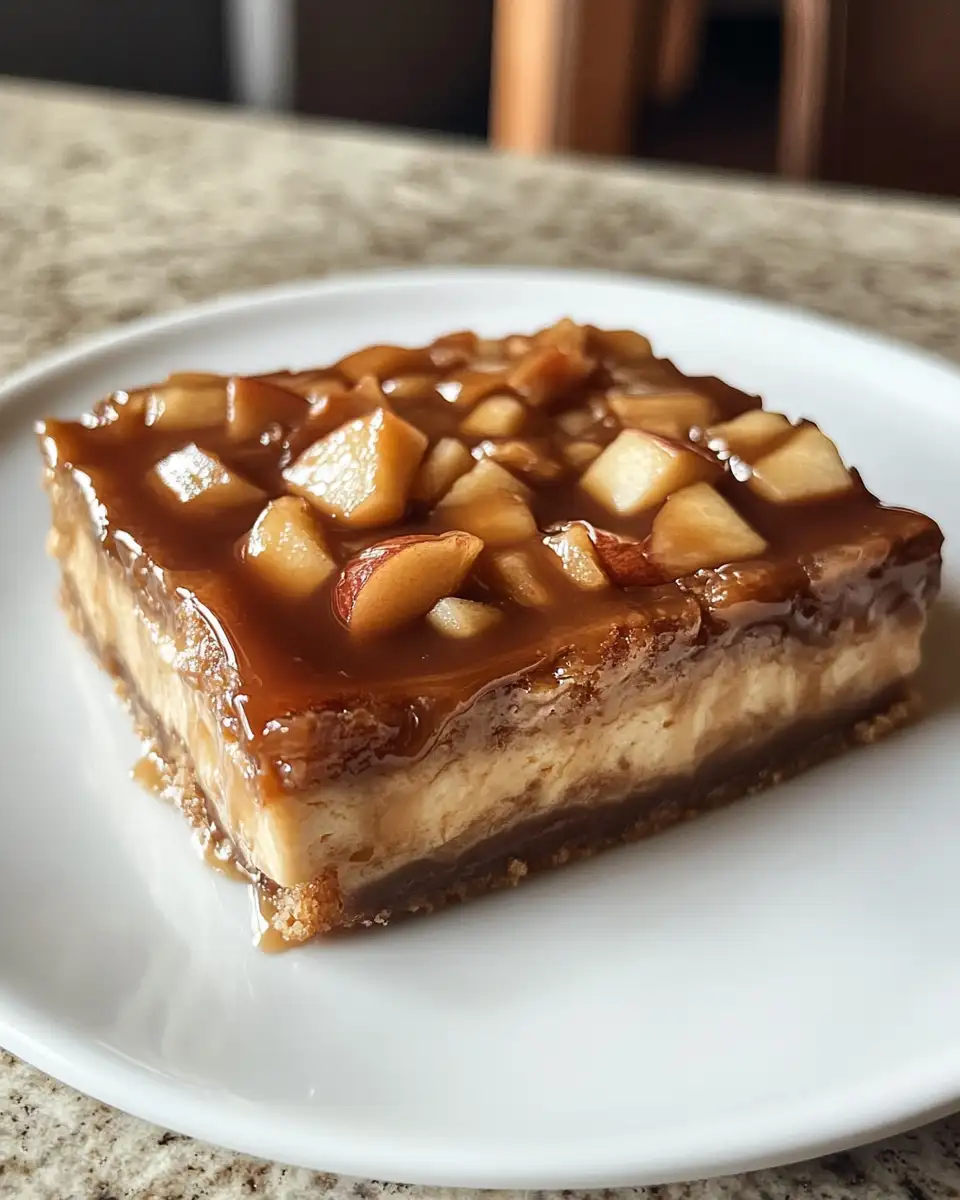 Final dish - Decadent Delight: Caramel Apple Cheesecake Bars You Need to Try