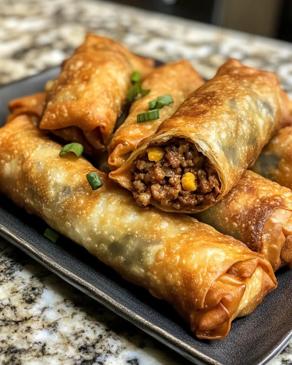 Final dish - Cheeseburger Egg Rolls: A Crispy Twist on a Classic Favorite