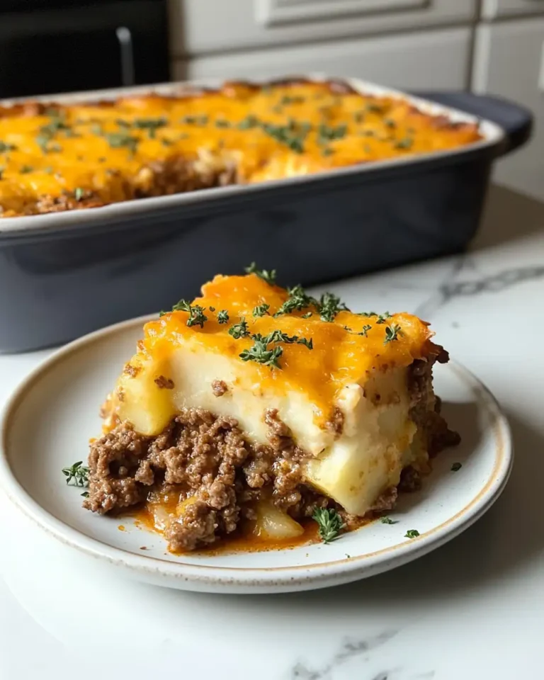 Ultimate Comfort: Cheesy Ground Beef & Potato Casserole Delight - Featured Image