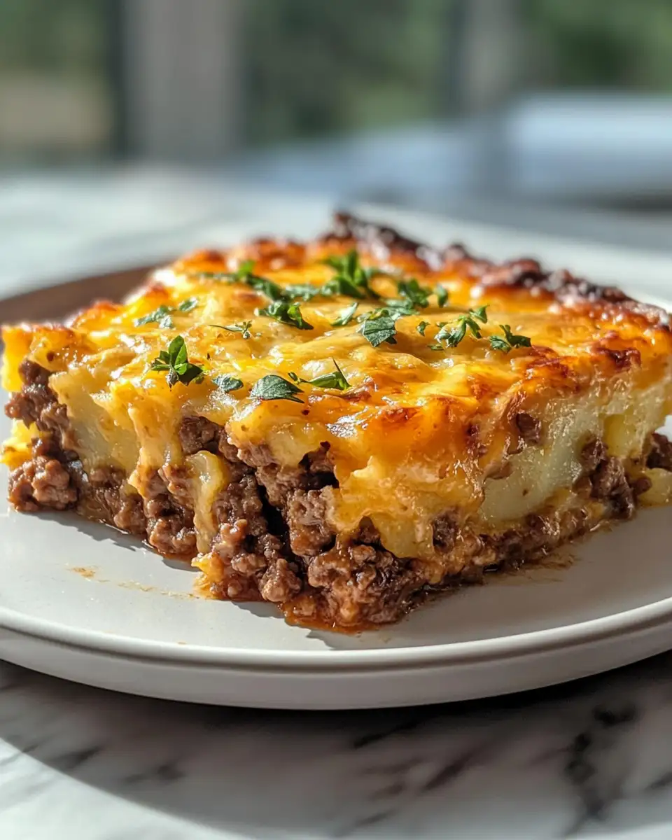 Final dish - Ultimate Comfort: Cheesy Ground Beef & Potato Casserole Delight
