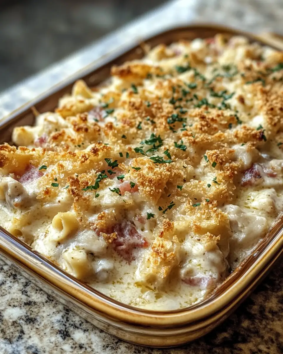 Final dish - Ultimate Comfort: Chicken Cordon Bleu Casserole Delight