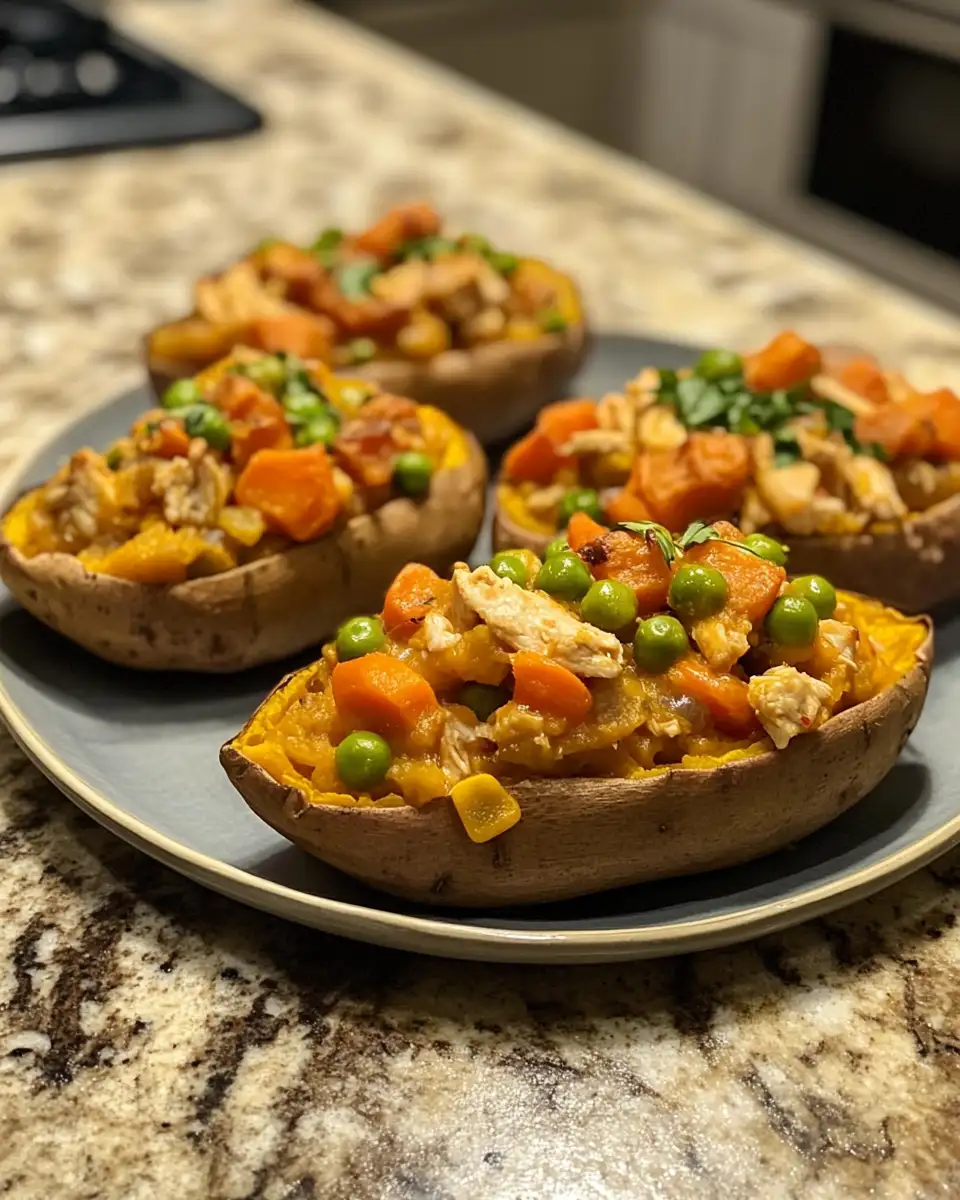 Ingredients for Unleash Comfort: Chicken Pot Pie Stuffed Sweet Potatoes