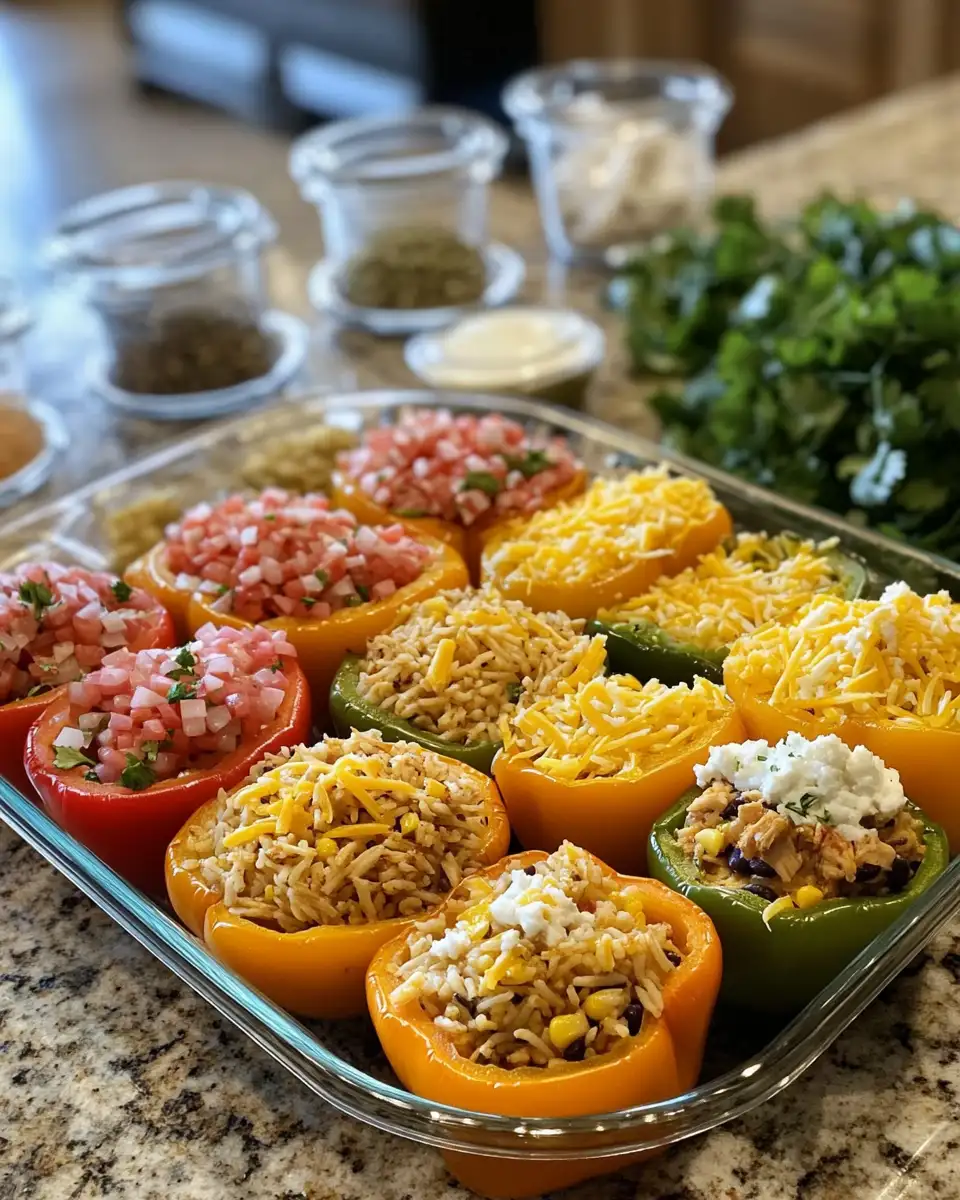 Ingredients for Irresistible Chicken Stuffed Peppers for a Flavorful Feast