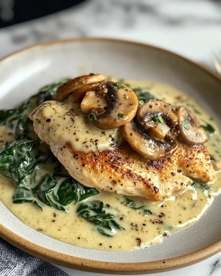 Savory Delight: Chicken with Creamed Spinach and Mushrooms - Featured Image