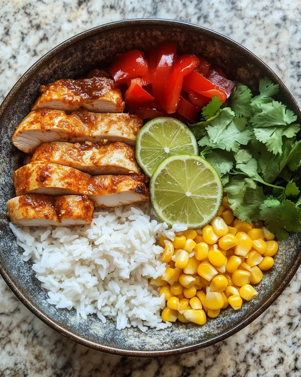 Ingredients for Spice Up Your Dinner with a Chili Chicken Bowl and Coconut Lime Drizzle
