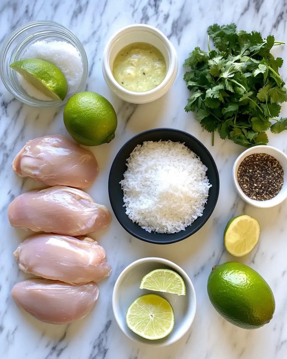 Ingredients for Zesty Coconut Lime Chicken: A Tropical Twist for Your Taste Buds