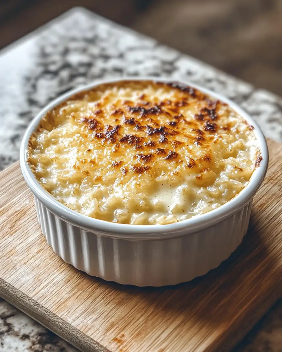 Final dish - Creamy Indulgence: Discover the Magic of Condensed Milk Baked Rice Pudding
