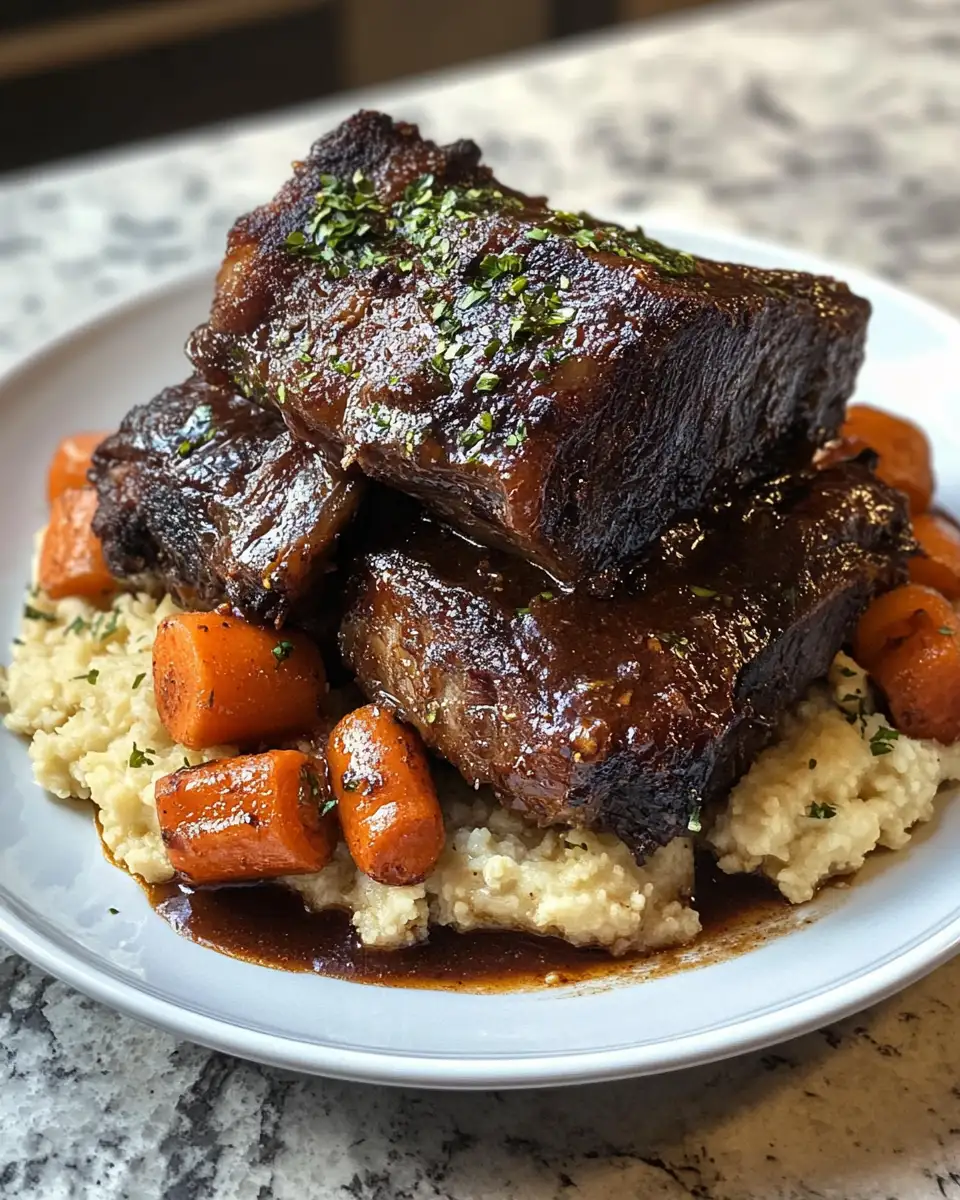 Final dish - Warm Up Your Evenings with Cozy Red Wine Braised Short Ribs