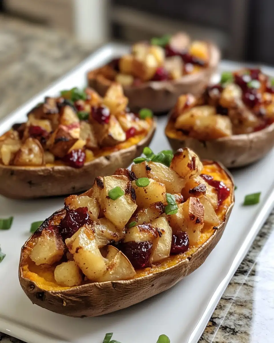 Final dish - Cranberry Apple Twice-Baked Sweet Potatoes: A Festive Twist on Comfort Food