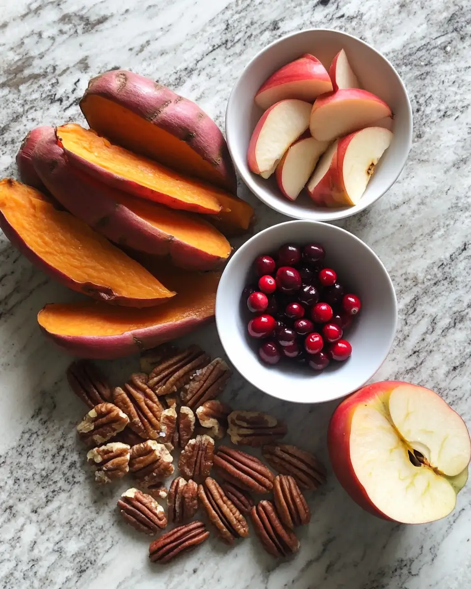 Ingredients for Cranberry Apple Twice-Baked Sweet Potatoes: A Festive Twist on Comfort Food