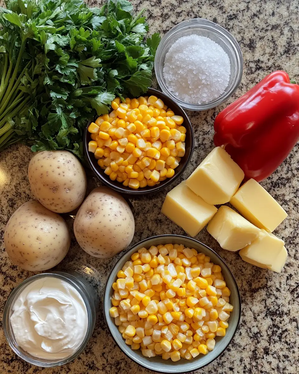 Ingredients for Cozy Up with the Ultimate Creamy Corn Chowder Recipe