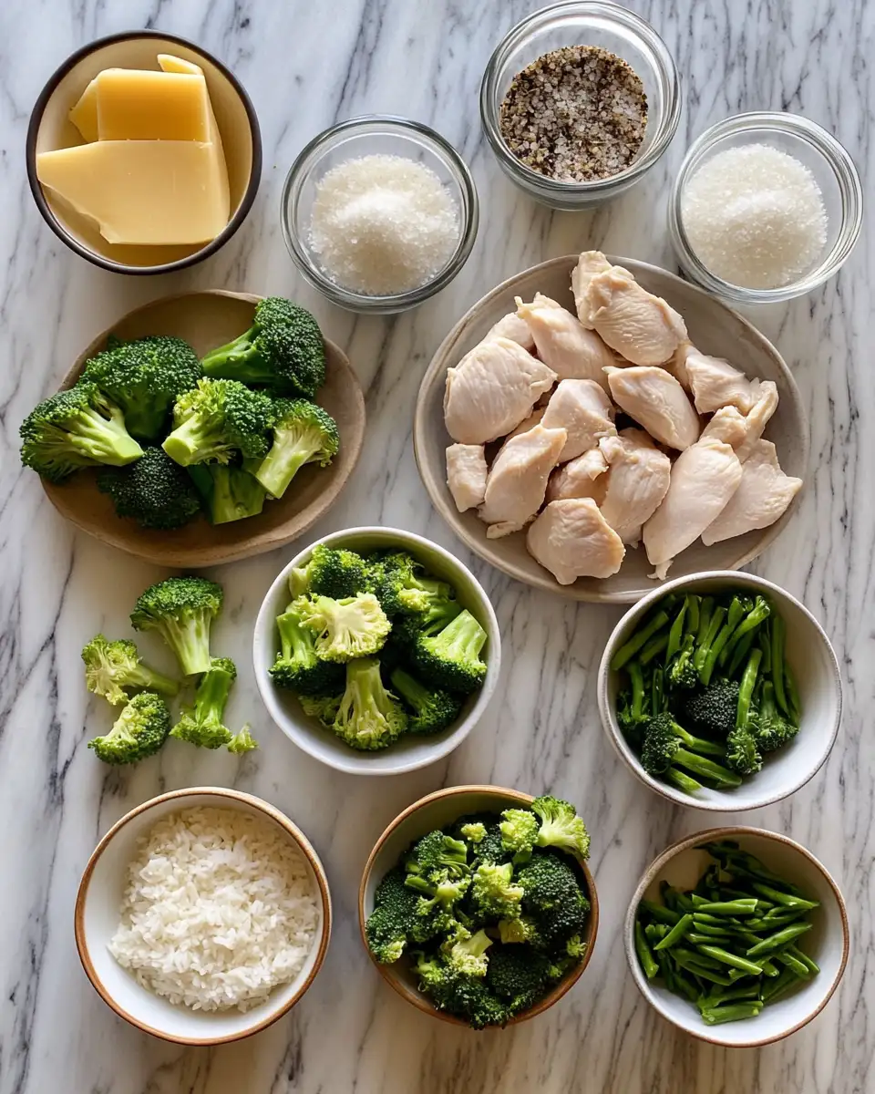Ingredients for Savor the Comfort: Creamy Garlic Chicken and Broccoli Bowls That Delight