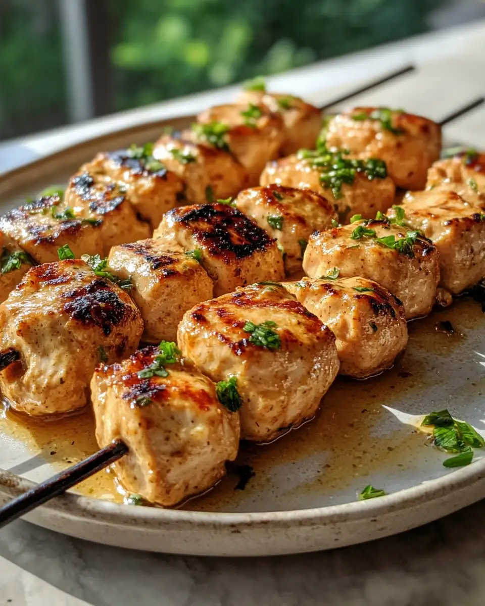 Final dish - Savor the Flavor of Creamy Garlic Sauce with Grilled Chicken Bites