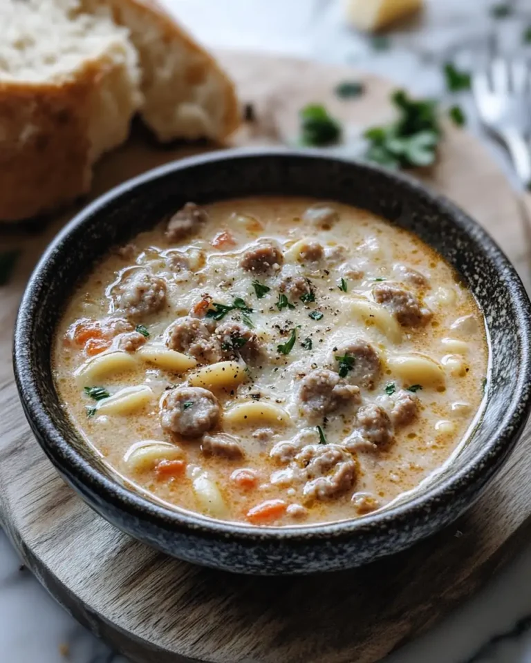 Savor the Comfort: Creamy Parmesan Italian Sausage Ditalini Soup Delight - Featured Image
