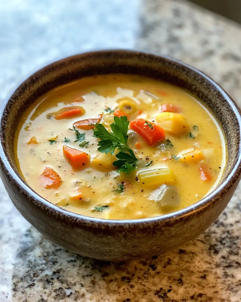 Final dish - Cozy Up with the Ultimate Creamy Vegetable Soup Delight