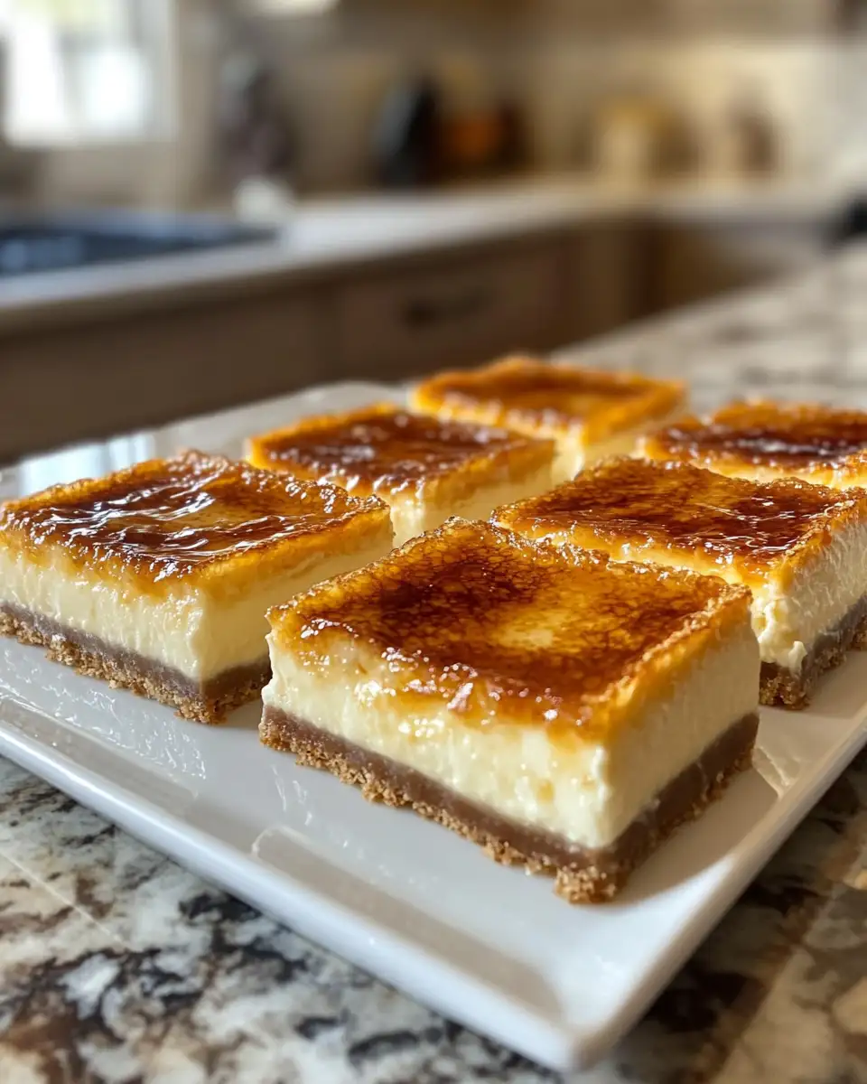 Final dish - Indulge in Decadence with Irresistible Crème Brûlée Cheesecake Bars
