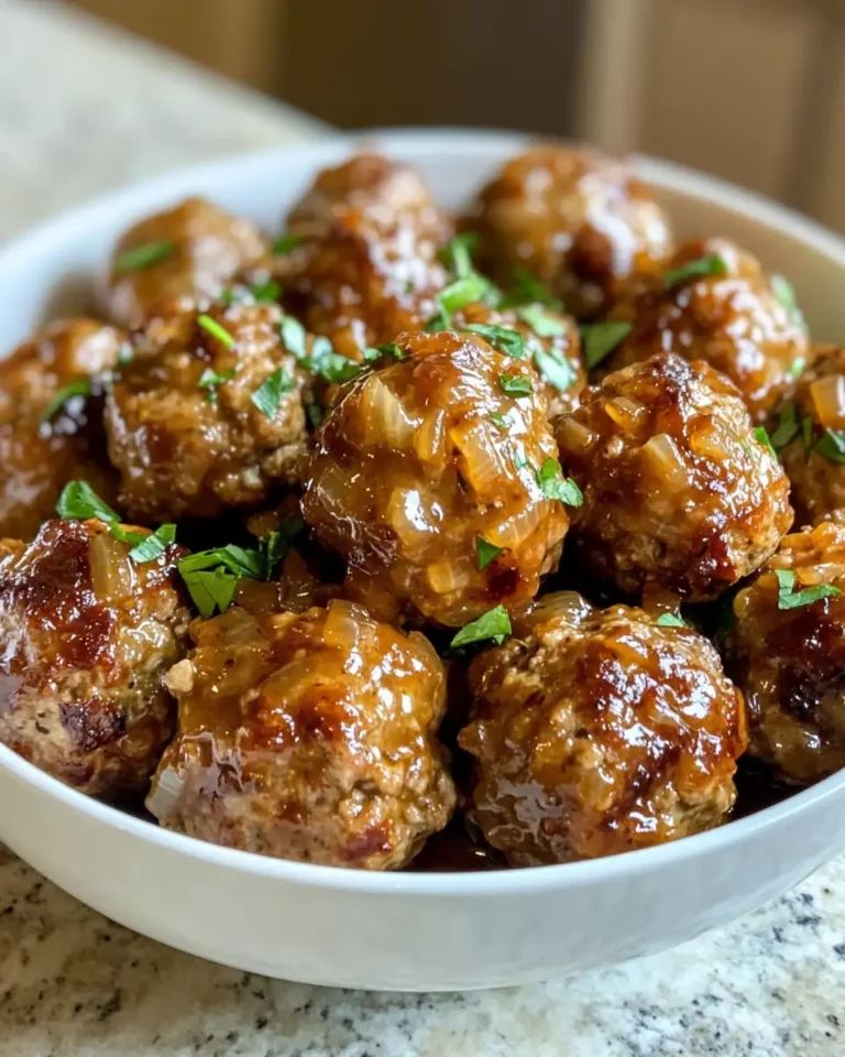 Hearty Crockpot French Onion Meatballs for Effortless Gourmet Dining - Featured Image