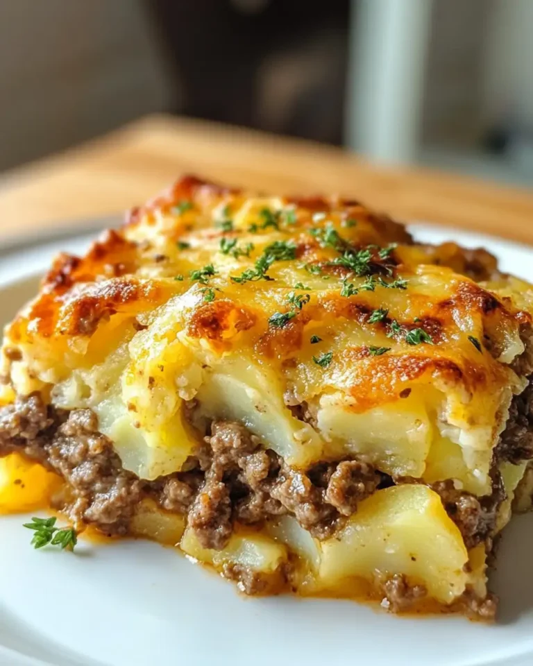 Savor the Comfort: Easy Crockpot Hamburger Potato Casserole Recipe - Featured Image