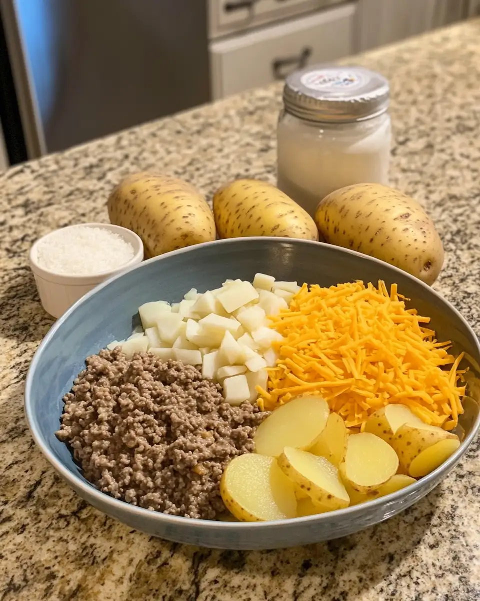 Ingredients for Savor the Comfort: Easy Crockpot Hamburger Potato Casserole Recipe