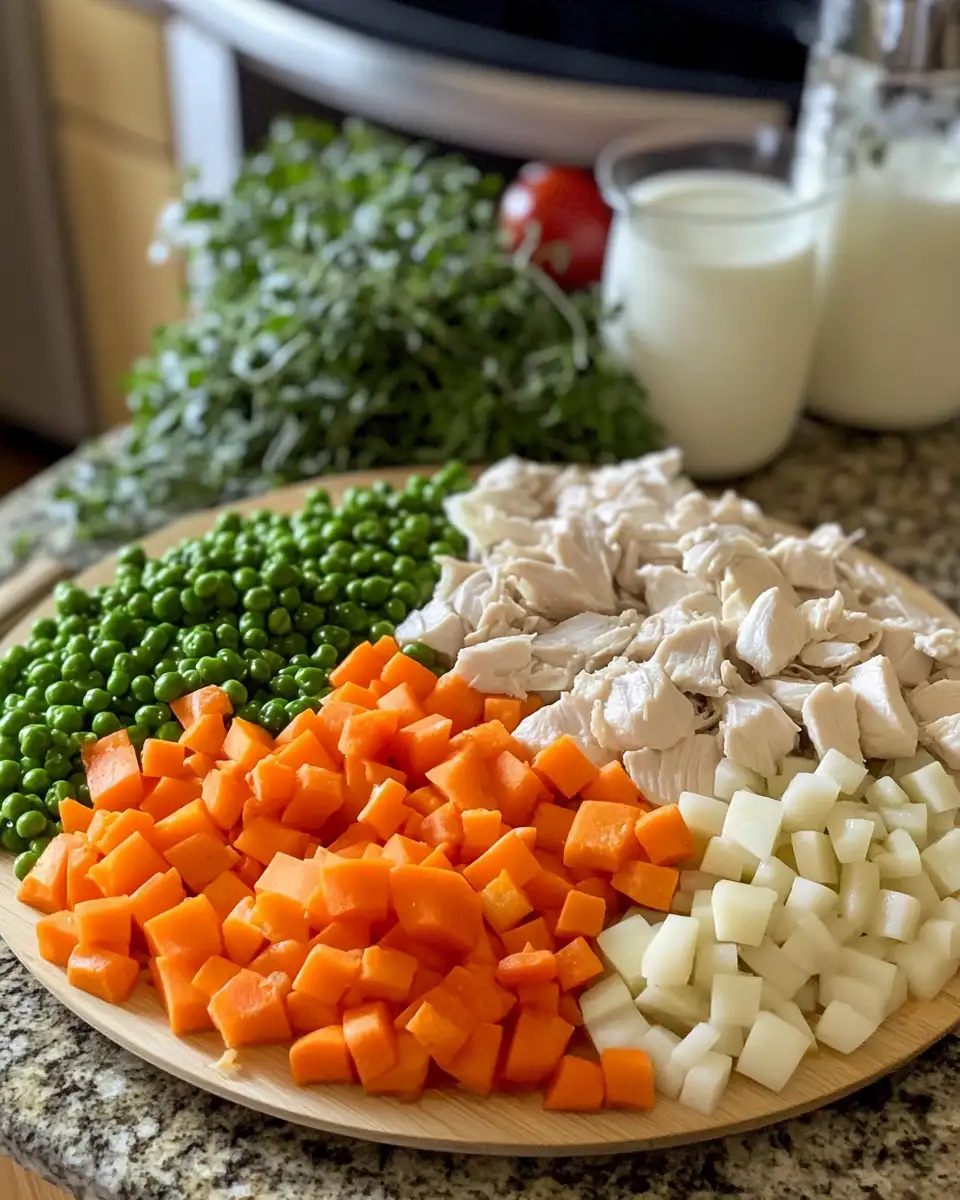 Ingredients for Savor the Comfort: Crustless Chicken Pot Pie Reinvented