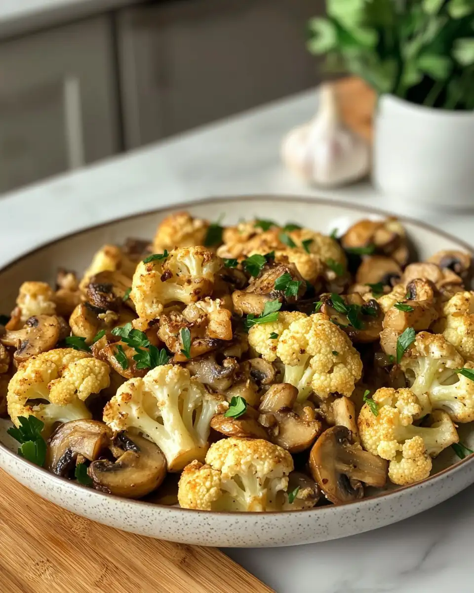 Final dish - Savor the Flavor: Garlic Cauliflower Mushroom Skillet Delight