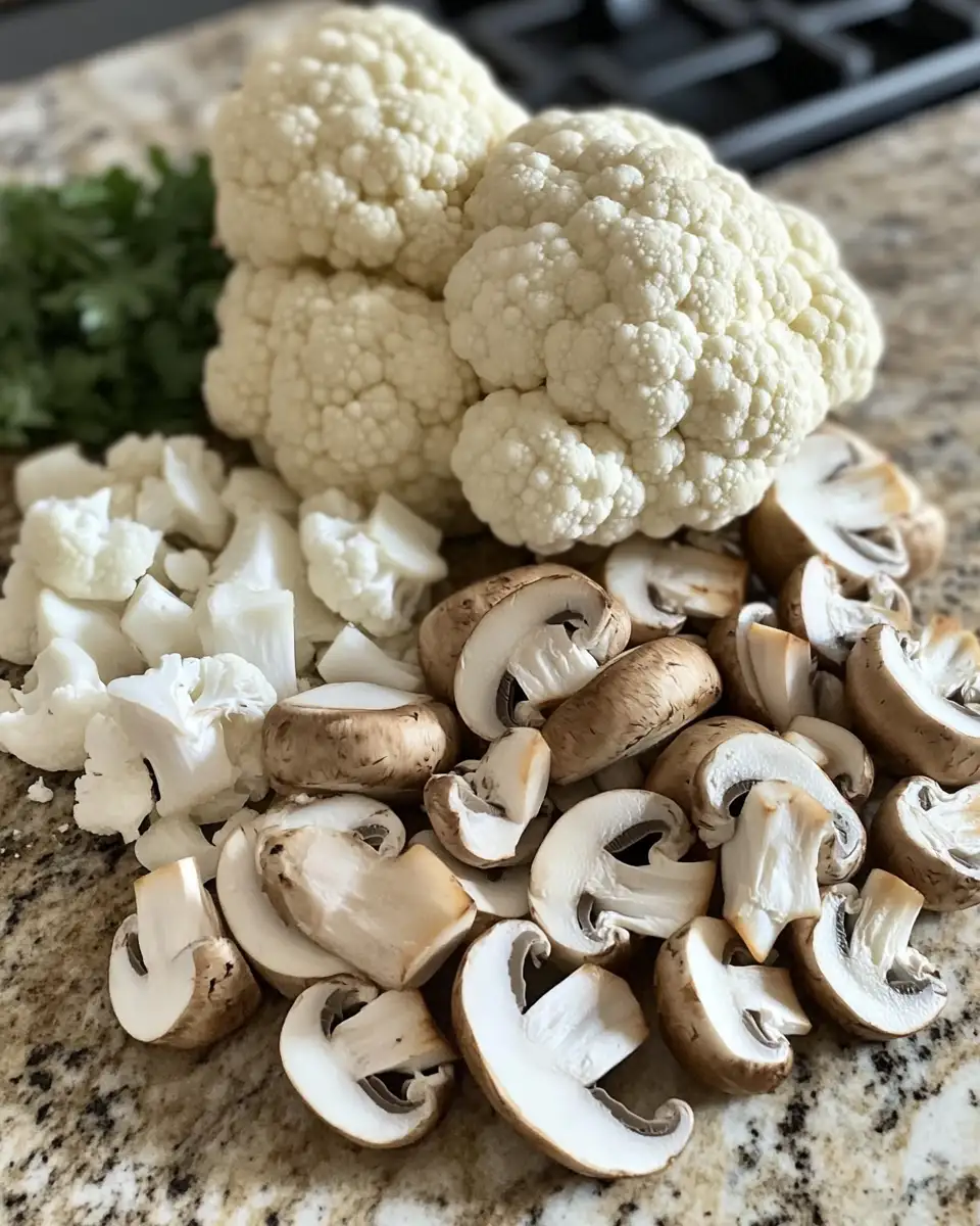 Ingredients for Savor the Flavor: Garlic Cauliflower Mushroom Skillet Delight