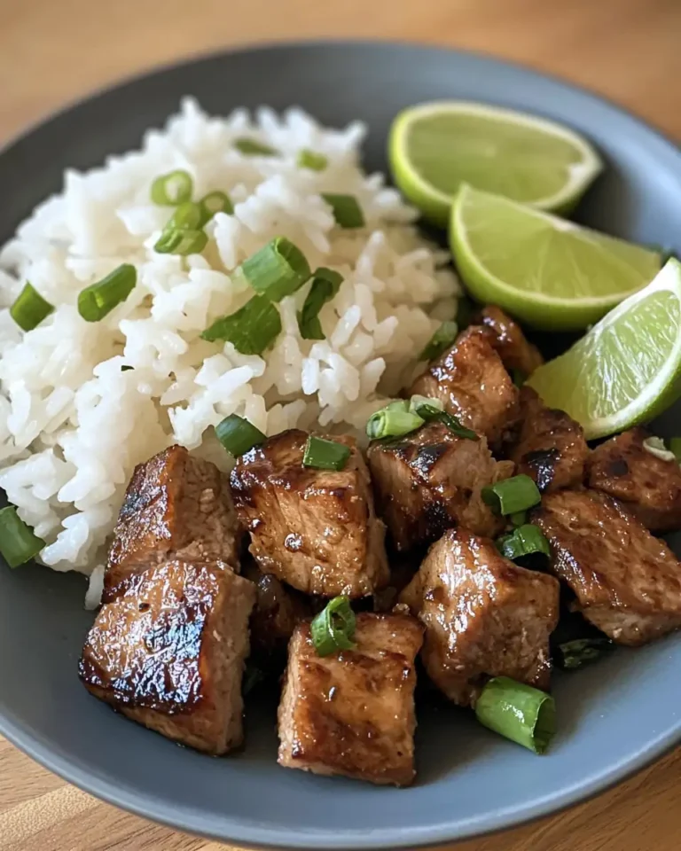 Zesty Ginger Lime Pork Meets Luscious Creamy Coconut Rice - Featured Image