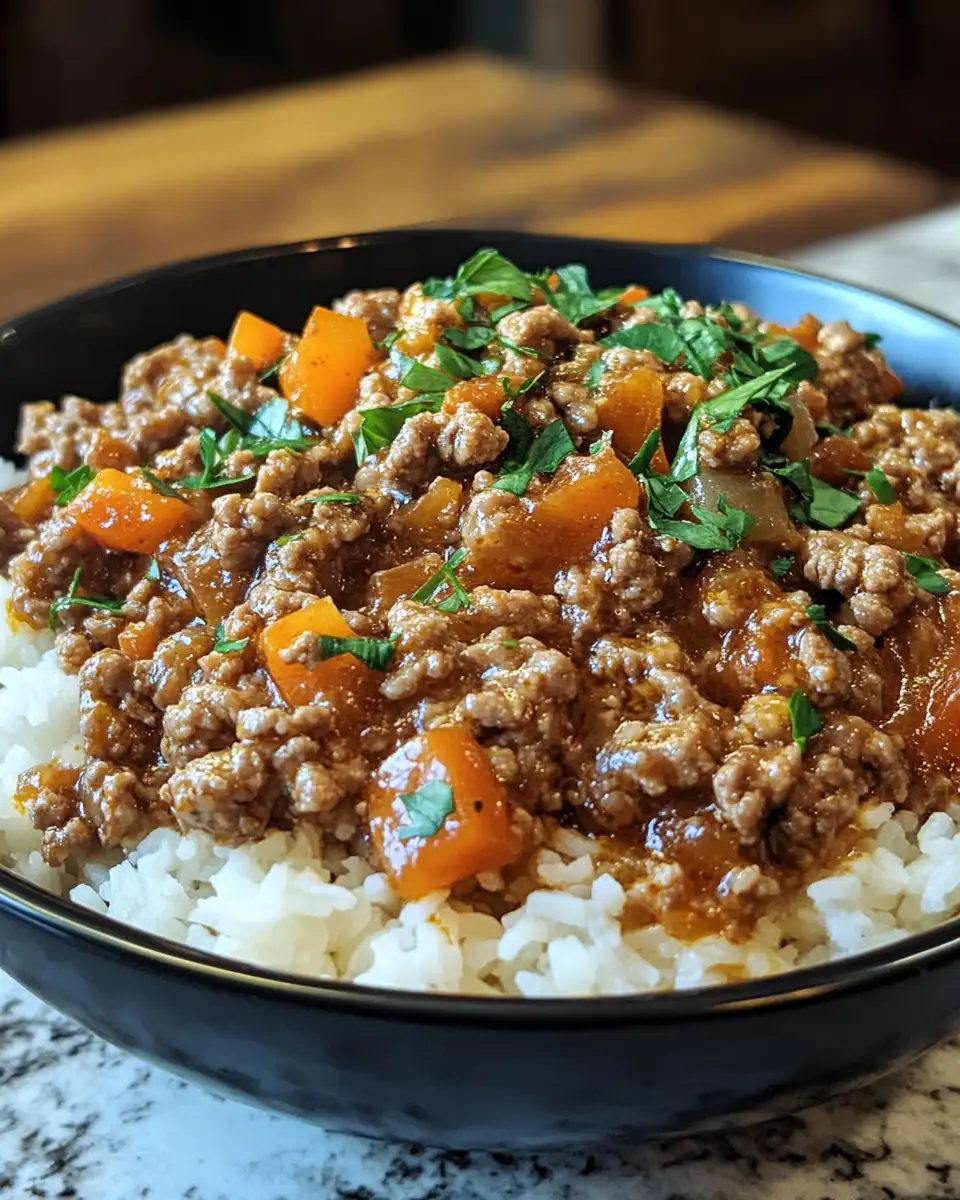 Final dish - Spice Up Your Dinner with a Ground Beef Hot Honey Bowl Delight