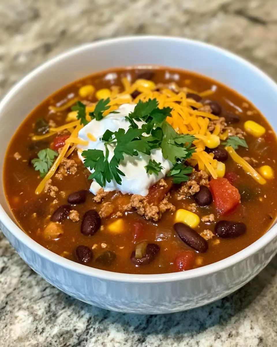 Final dish - Power Up Your Palate with High Protein Creamy Taco Soup