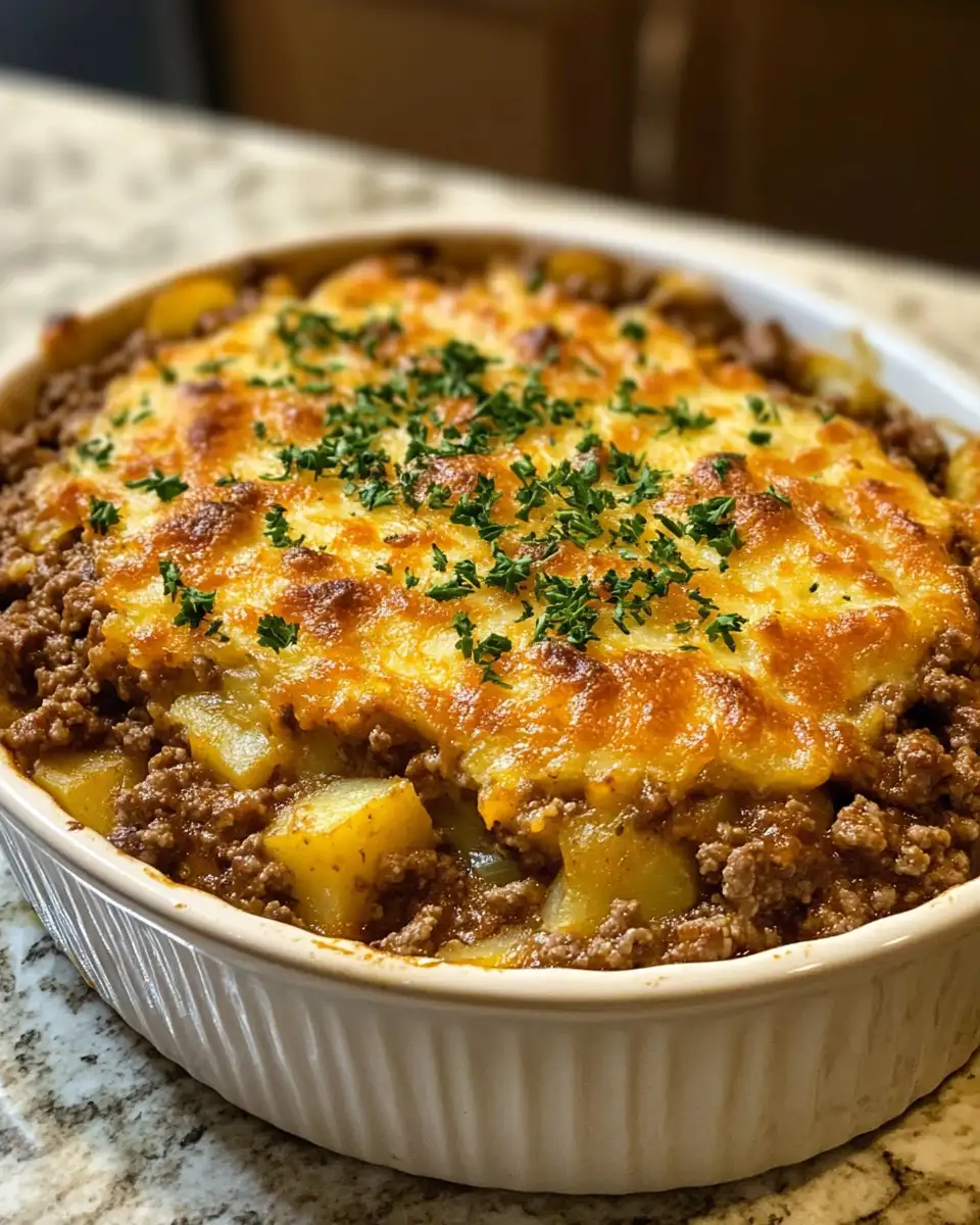Final dish - Hobo Casserole Magic: Transform Ground Beef & Potatoes into a Comfort Food Delight