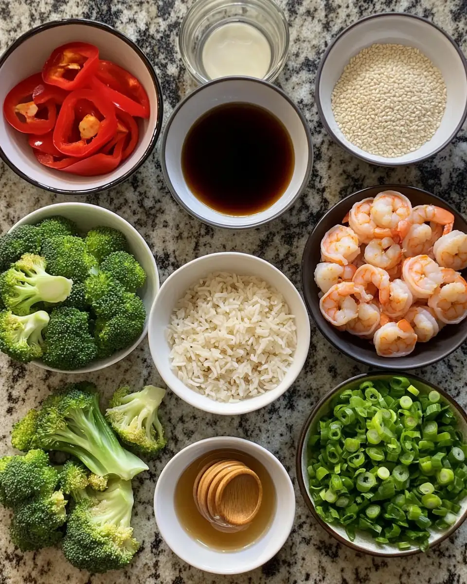 Ingredients for Savor the Sweet and Savory Delight of Honey Garlic Shrimp Bowls