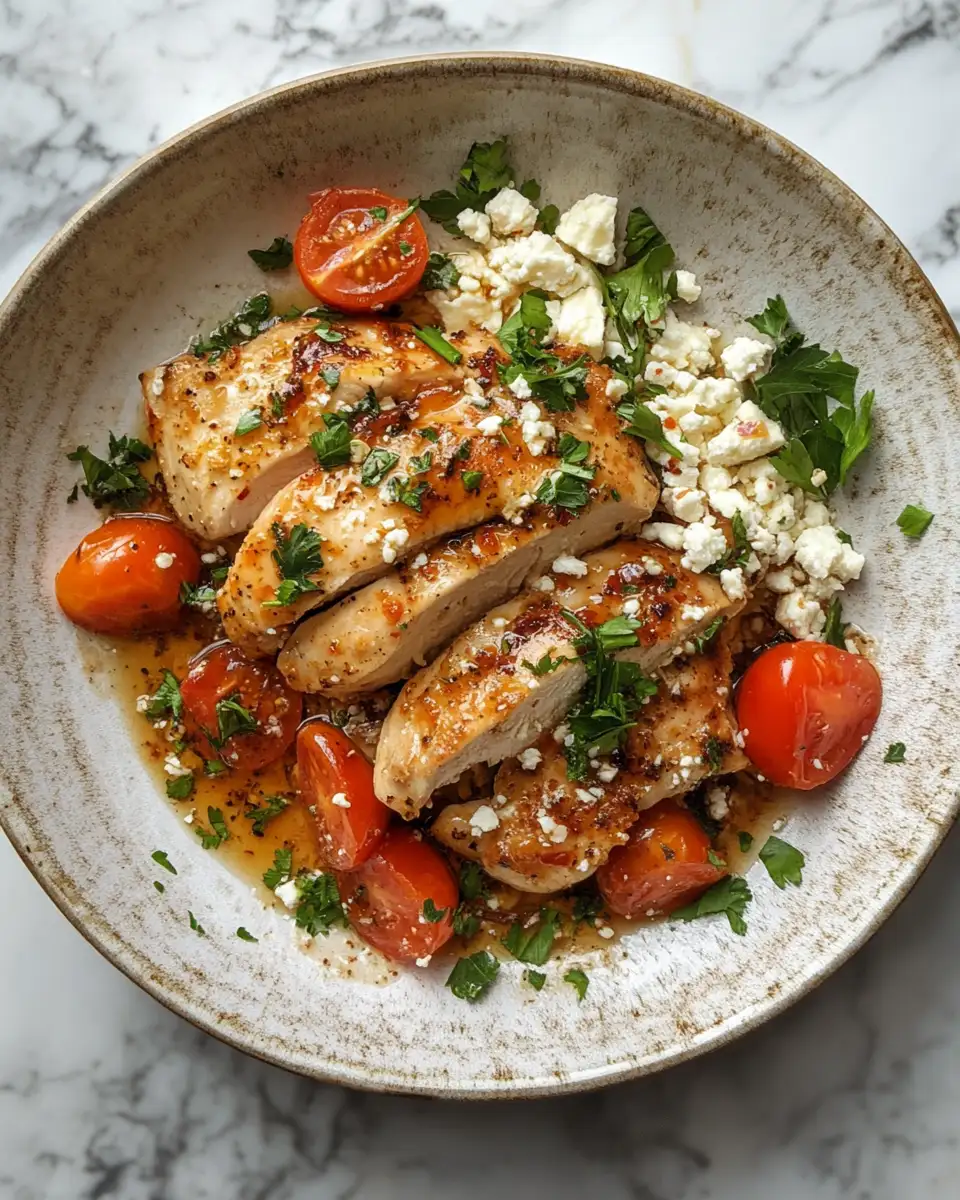 Final dish - Spice Up Your Dinner with Hot Honey Infused Feta Chicken