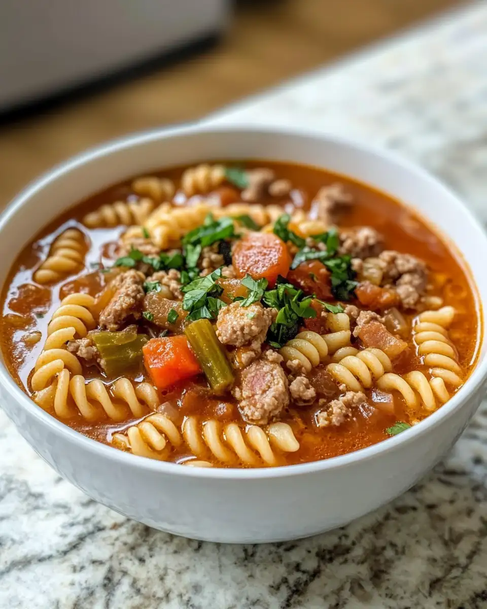 Final dish - Cozy Nights with Italian Sausage Pasta Soup: A Hearty Bowl of Comfort