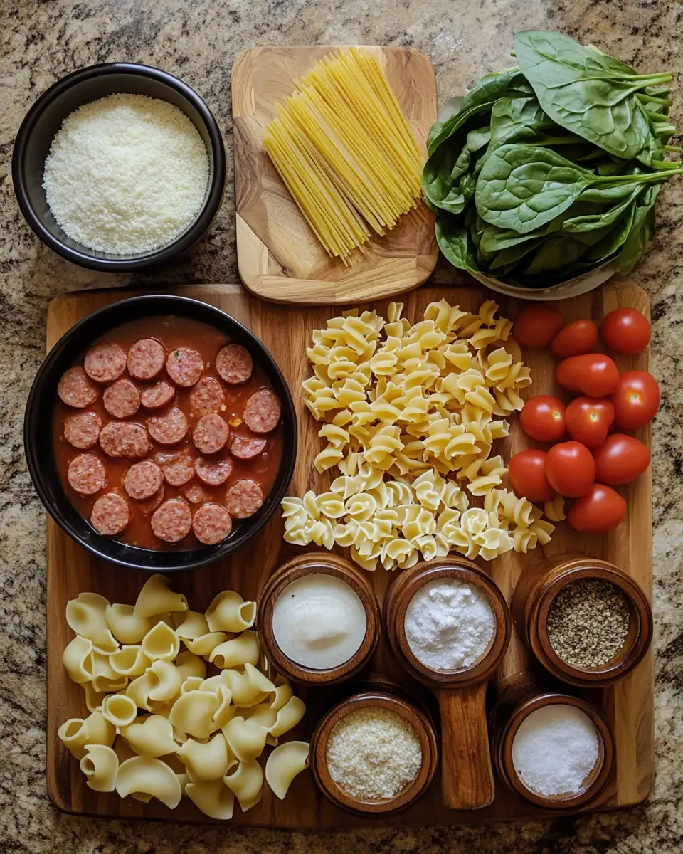 Ingredients for Cozy Nights with Italian Sausage Pasta Soup: A Hearty Bowl of Comfort