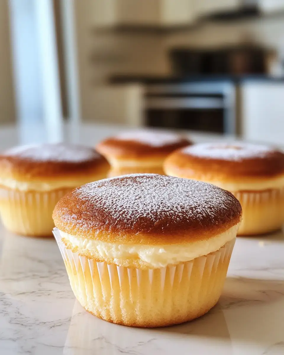 Final dish - Fluffy Delights: Irresistible Japanese Cotton Cheesecake Cupcakes