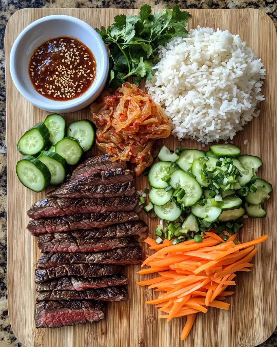 Ingredients for Sizzle and Spice: Korean BBQ Steak Rice Bowls That Wow