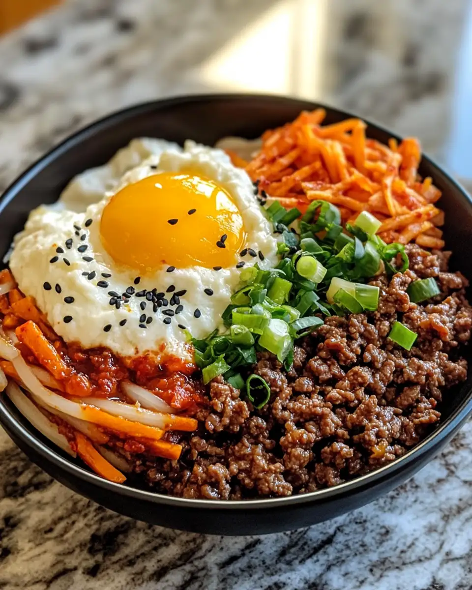 Final dish - Sizzling Flavor Unleashed: The Ultimate Korean Ground Beef Bowl Experience