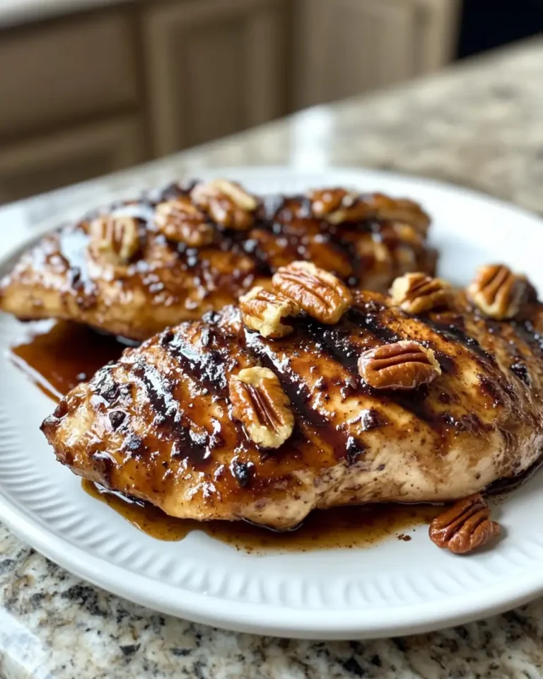 Savor the Sweet and Smoky Delight of Maple Bourbon Pecan Chicken - Featured Image