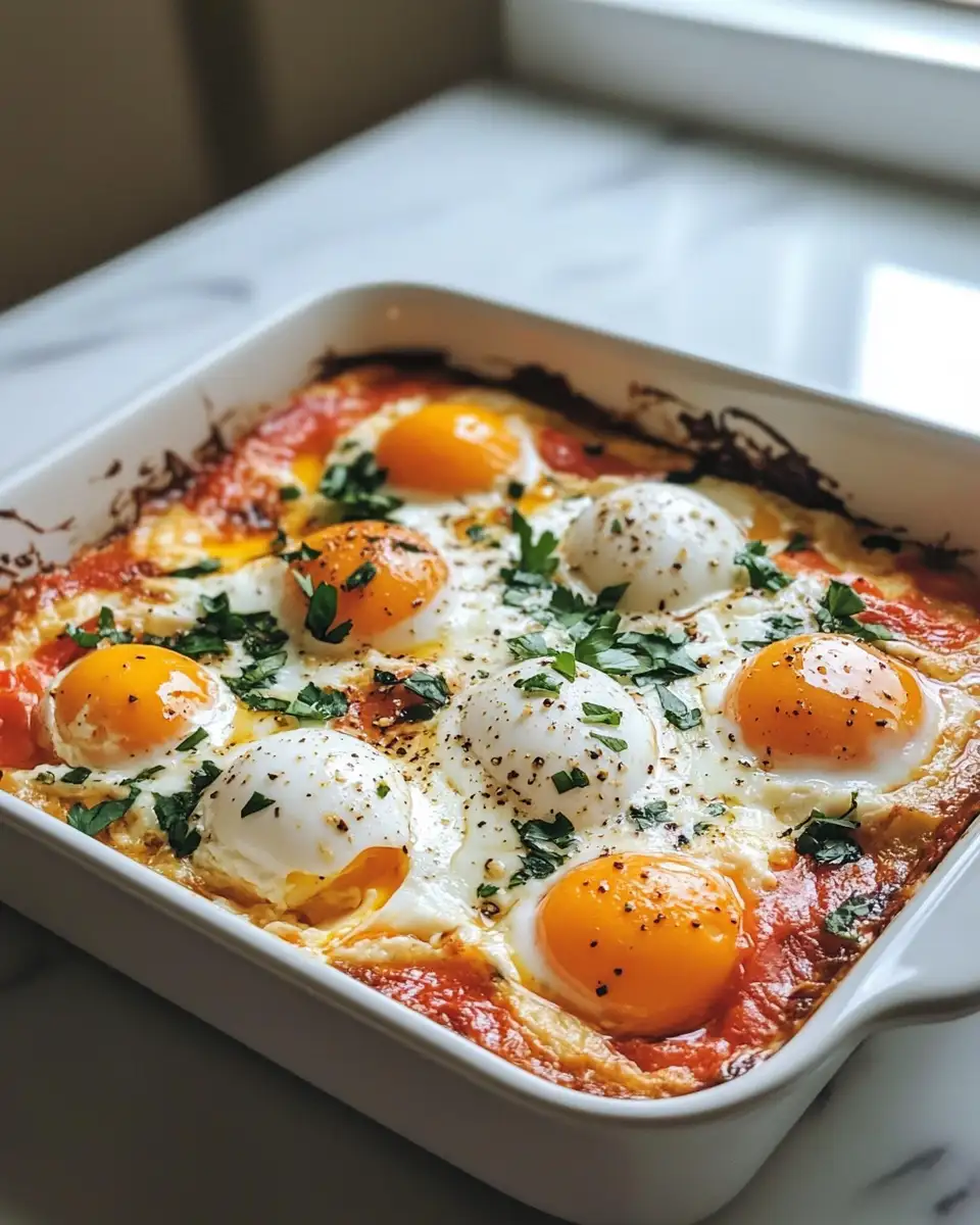 Final dish - Mediterranean Baked Feta Eggs: A Flavorful Morning Delight