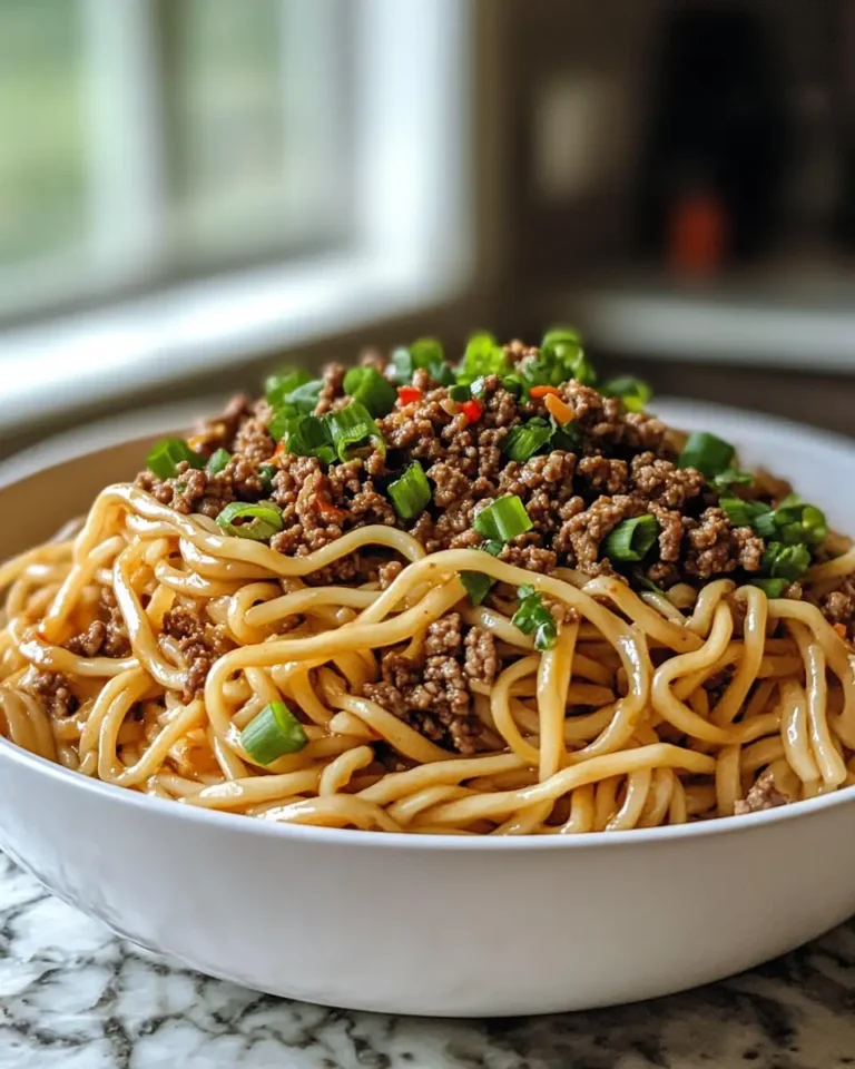 Savory Twirl: Mongolian Ground Beef Noodles Delight - Featured Image