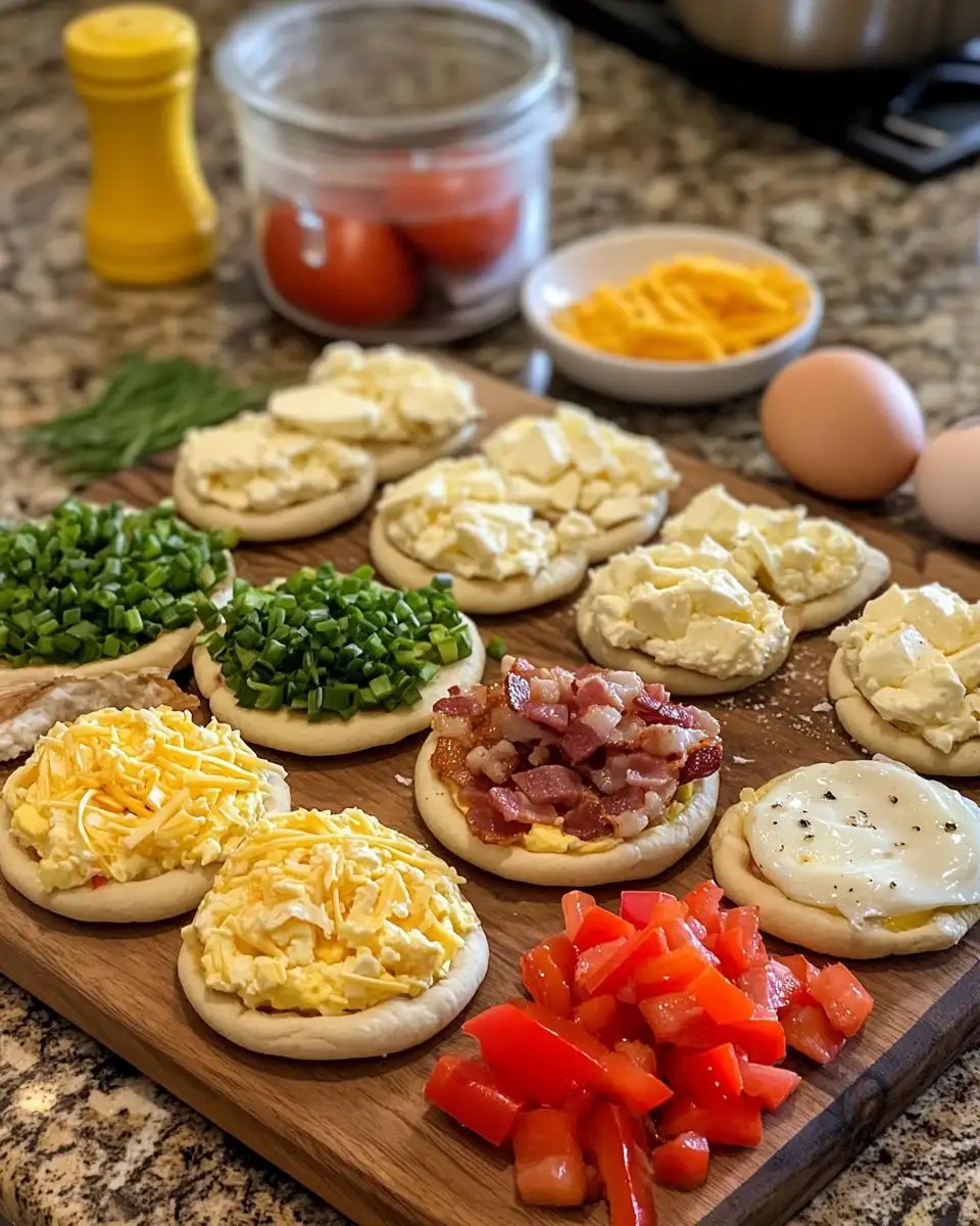 Ingredients for Wake Up to Deliciousness with Muffin Breakfast Pizza
